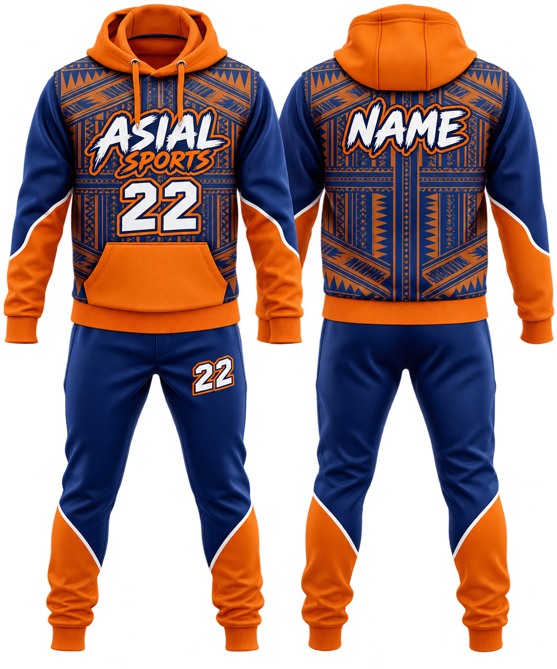 Custom Two-Tone Tracksuit with Modern Design, Name and Number
