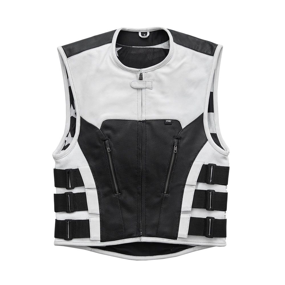 Men's Swat Style Motorcycle Leather Vest — image 1