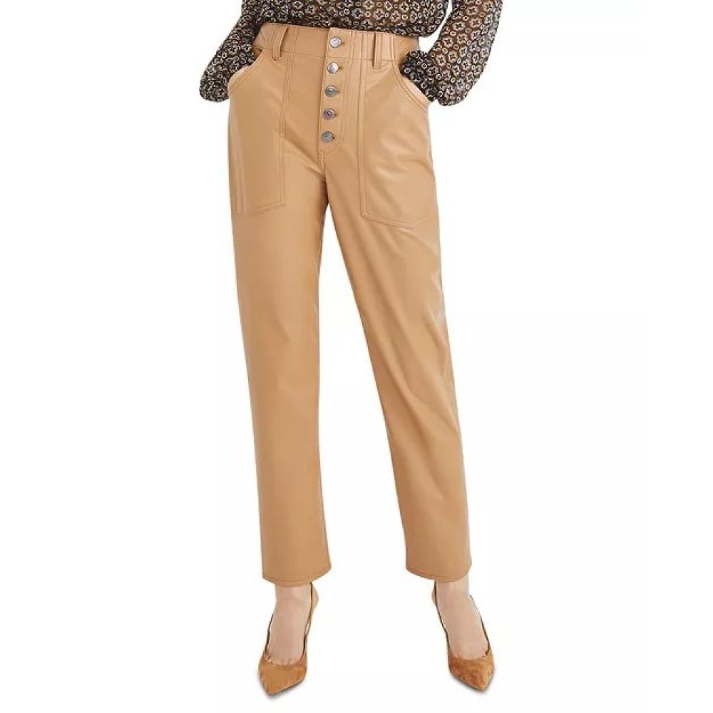 Leather Straight Leg Pants — image 1