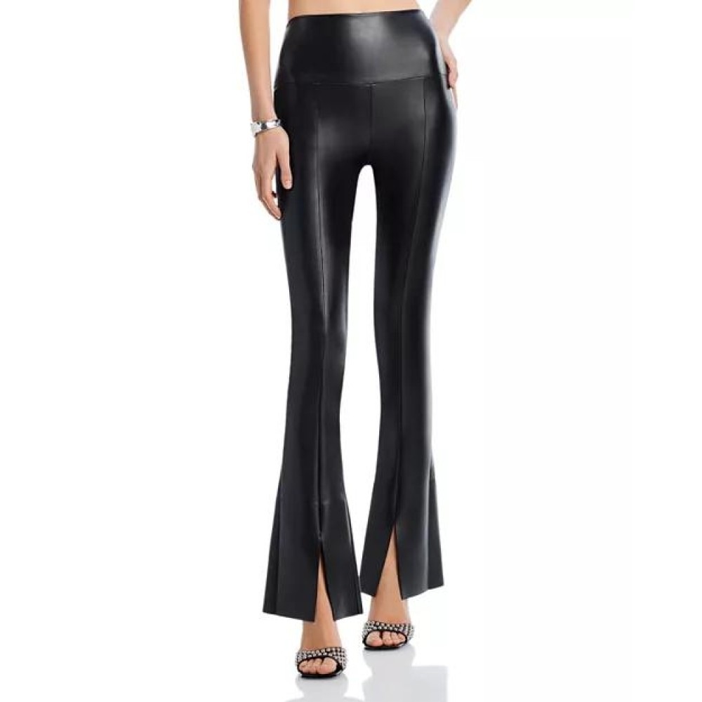 Spat Split Hem Leather Leggings — image 1
