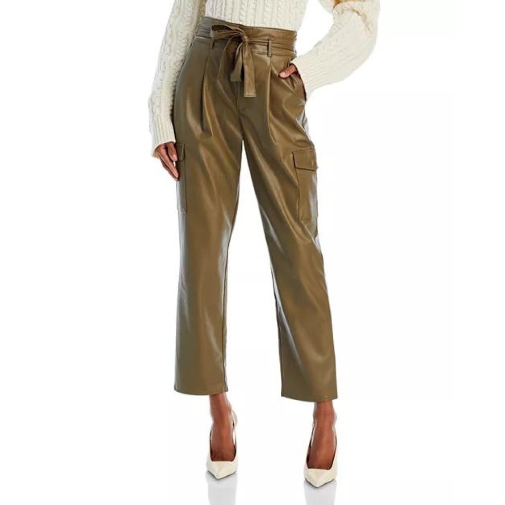 Leather Paperbag-Waist Pants - 100% Exclusive — image 1