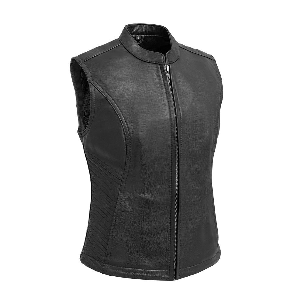 NINA Women's Motorcycle Leather Vest — image 1