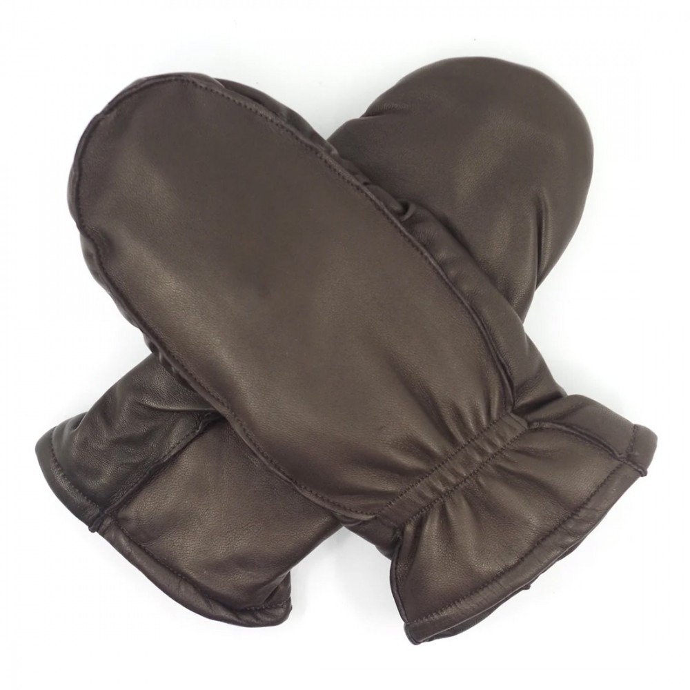 Lambskin Leather Outdoor Mittens Gloves — image 1