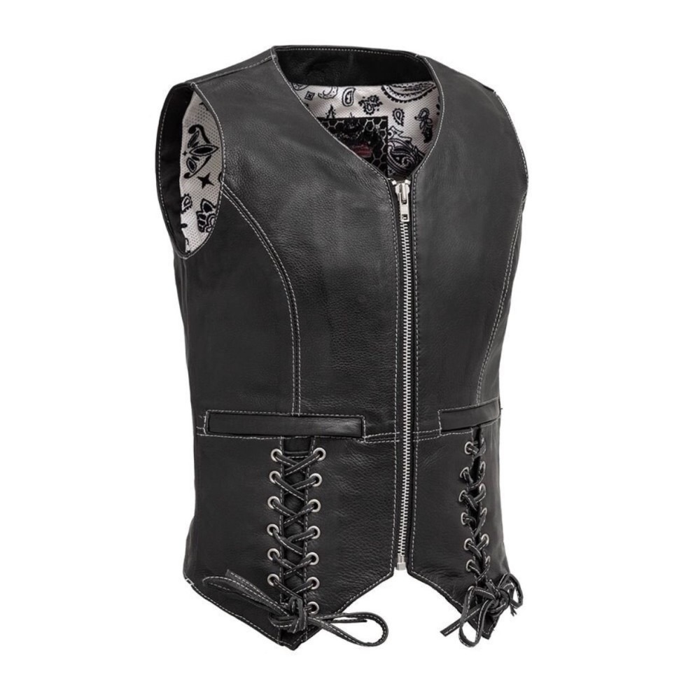 Love Lace Women's Motorcycle Leather Vest — image 1