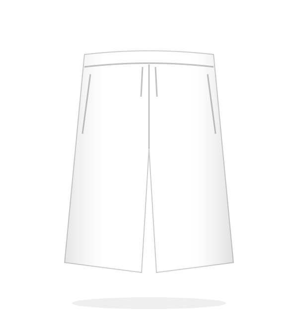 Team Shorts front — original technical illustration