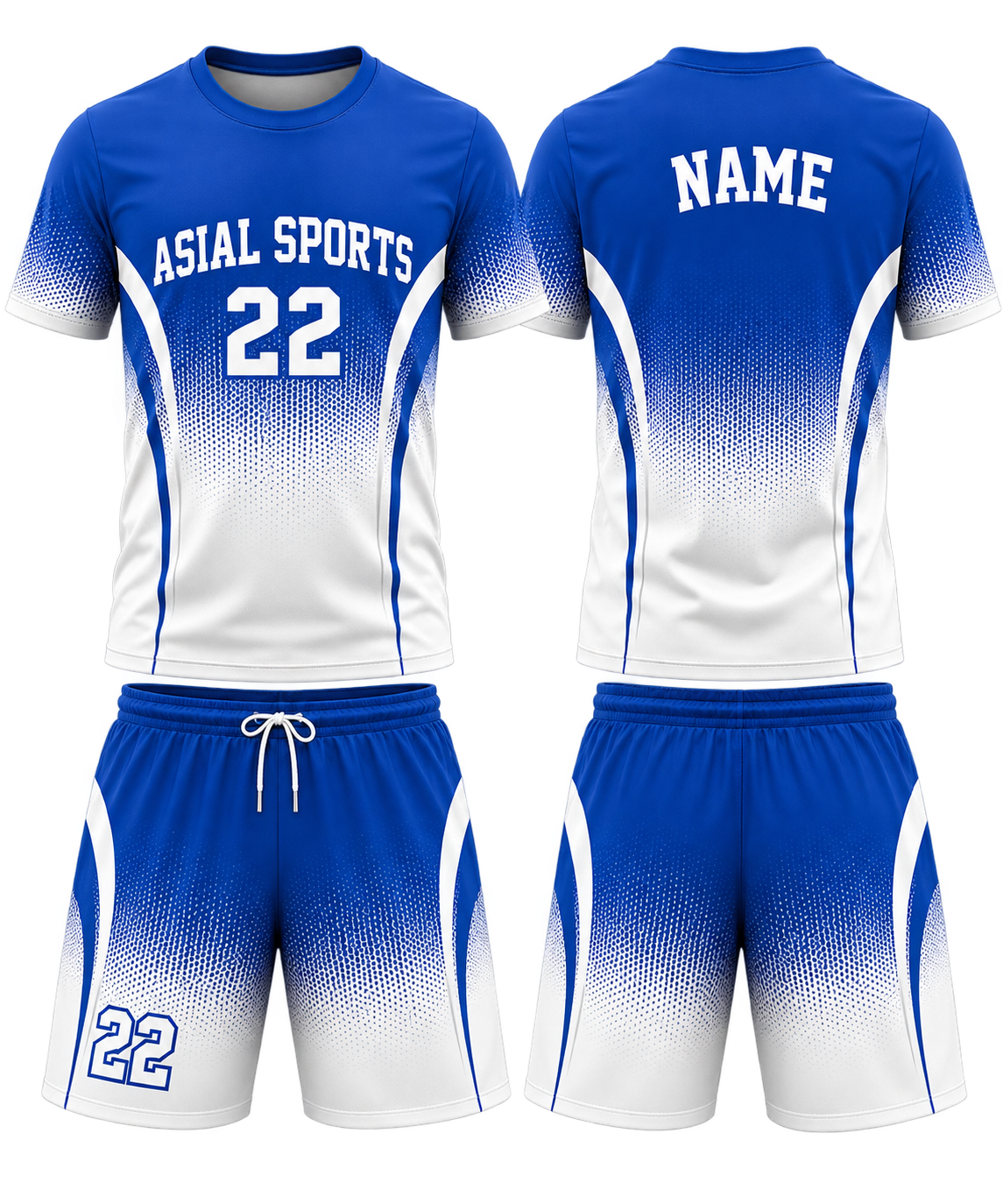 Royal Blue Performance Team Jersey & Shorts Set