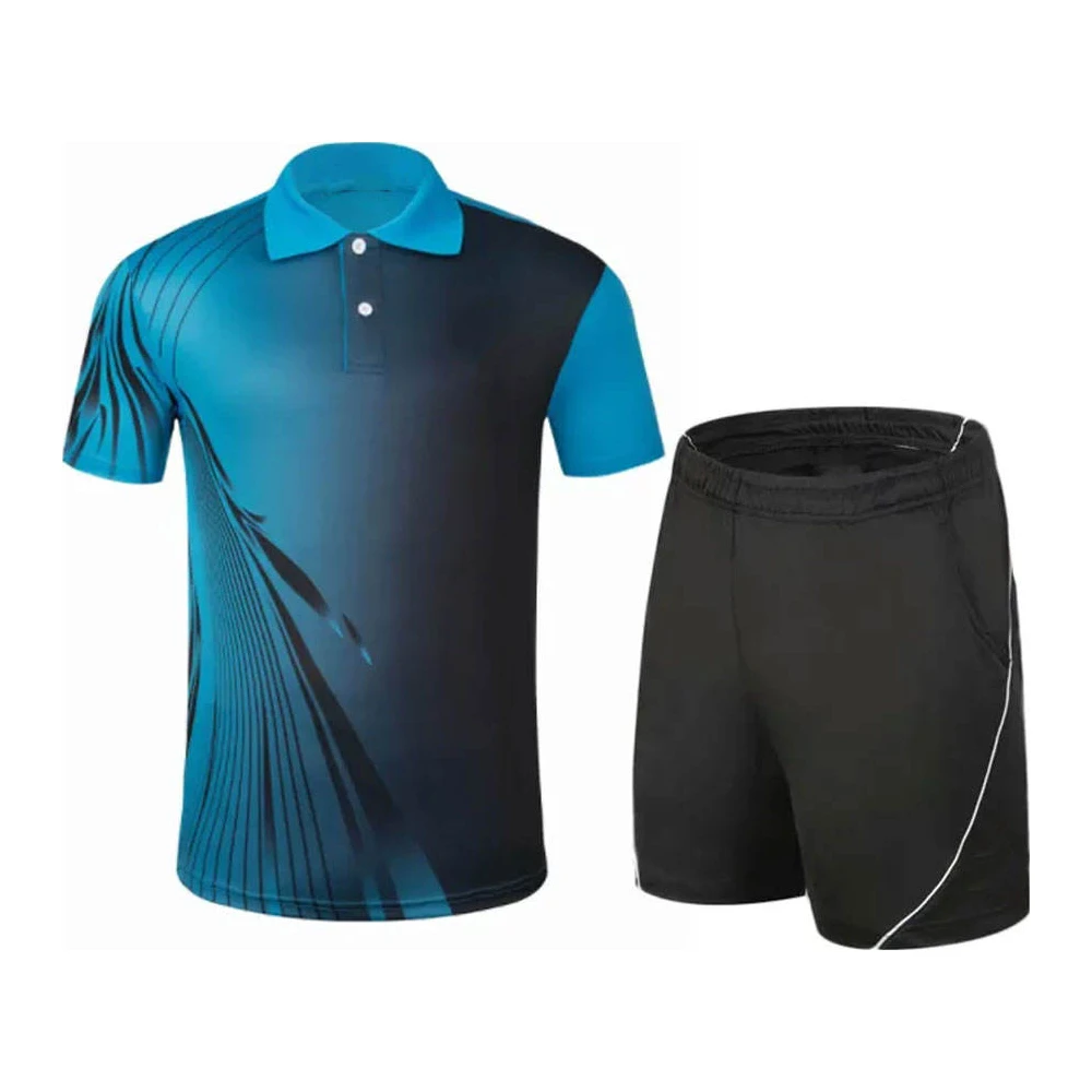 Yellow Black Gradient Tennis Uniform Set — image 1