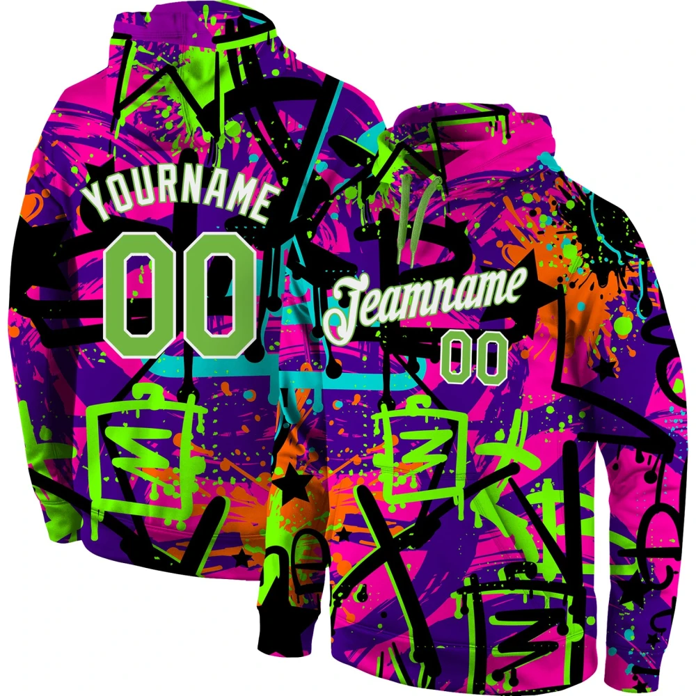 Multi Color Digital Print Team Performance Hoodies — image 1