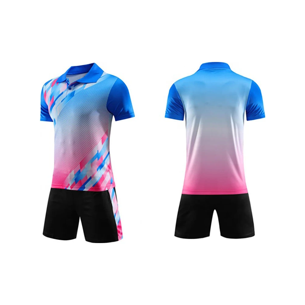 Yellow Pink White Gradient Tennis Uniform Set — image 1